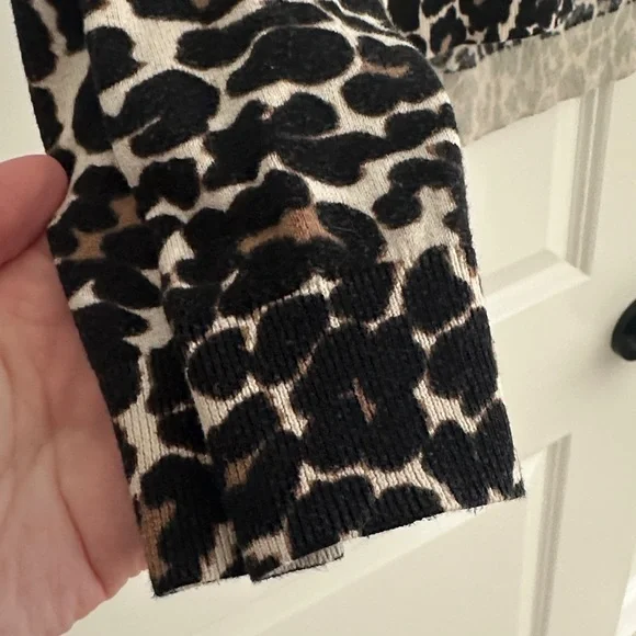 J. Crew Leopard Print Long Sleeve Tee in Black and Brown - Picture 7 of 8
